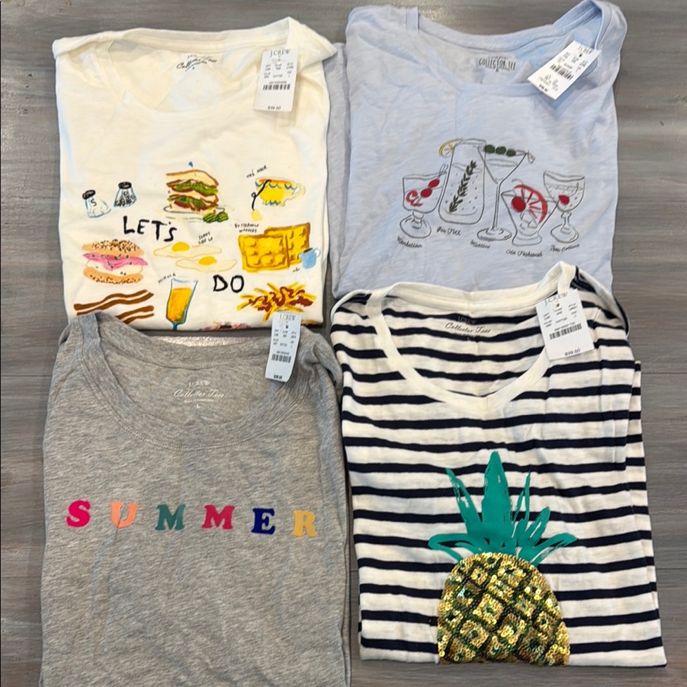 J. Crew Women's Short-Sleeve Collector’s Tees. Size Large.